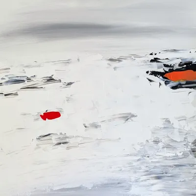 Abstract Landscape - White